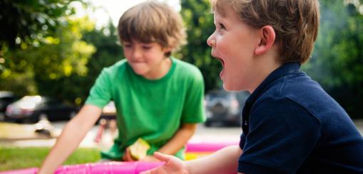 two boys playing 