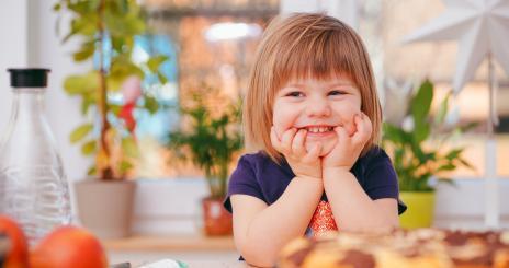 toddler smiling